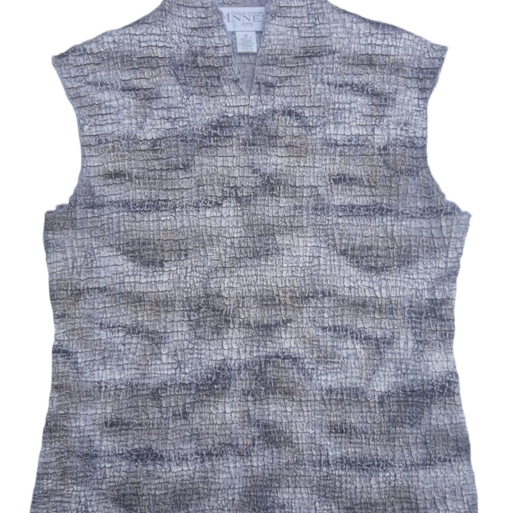 Size M Petite sleeveless polyester casual corner annex top